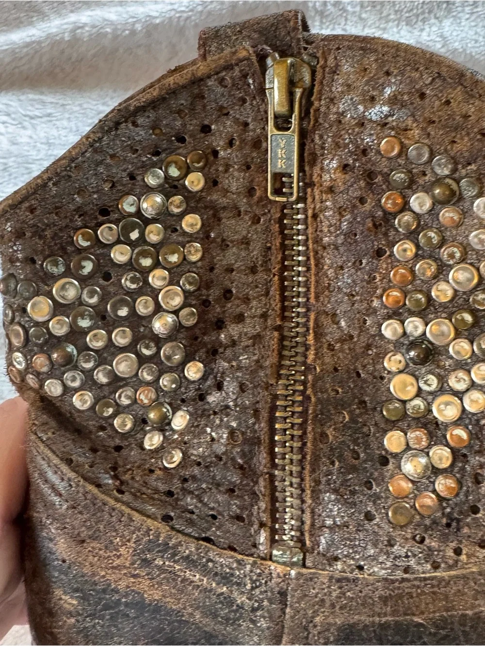 Frye Deborah Studded Distressed Boot